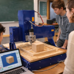 Фрезерний верстат з ЧПУ RZM-CNC Mill S300 під час обробки дерева